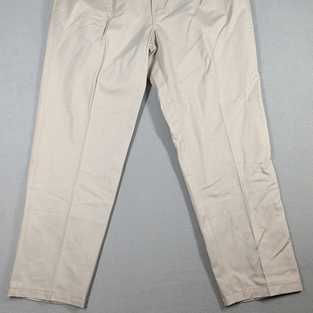 Lee Pants Mens Khaki Double Pleat‎ Relaxed Fit Tapered Chino VIS U371-019